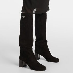 COPY - Knee HighSuede Prada Boot (Black)